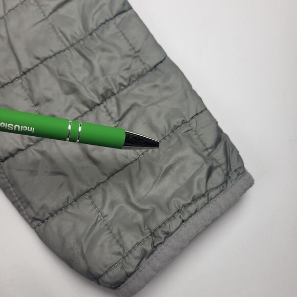 Patagonia Jacket Women Gray Nano Puff Hoody Full Zip Logo Primaloft Pocket M - Picture 15 of 16